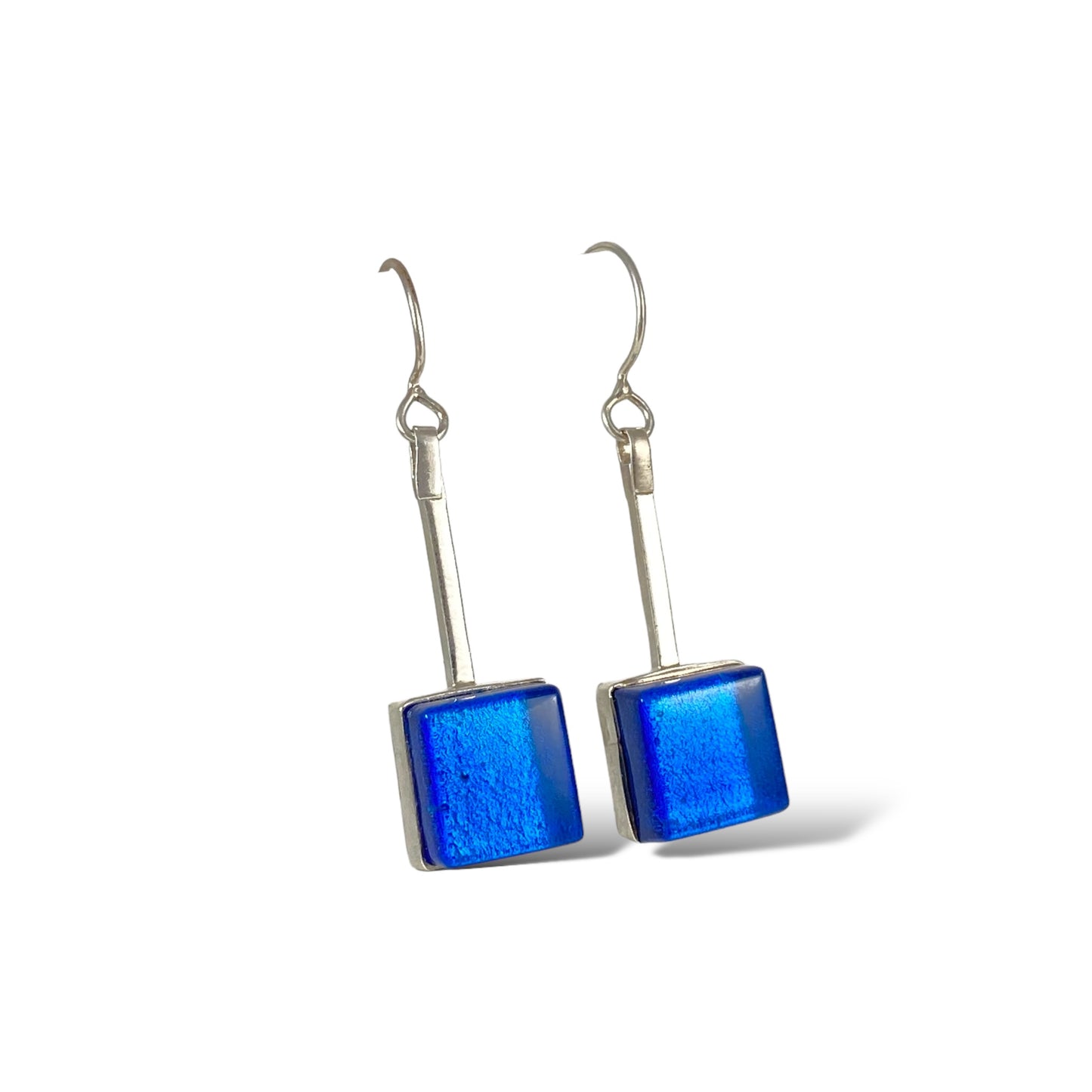 Swing Drop Earrings in Peacock Blue