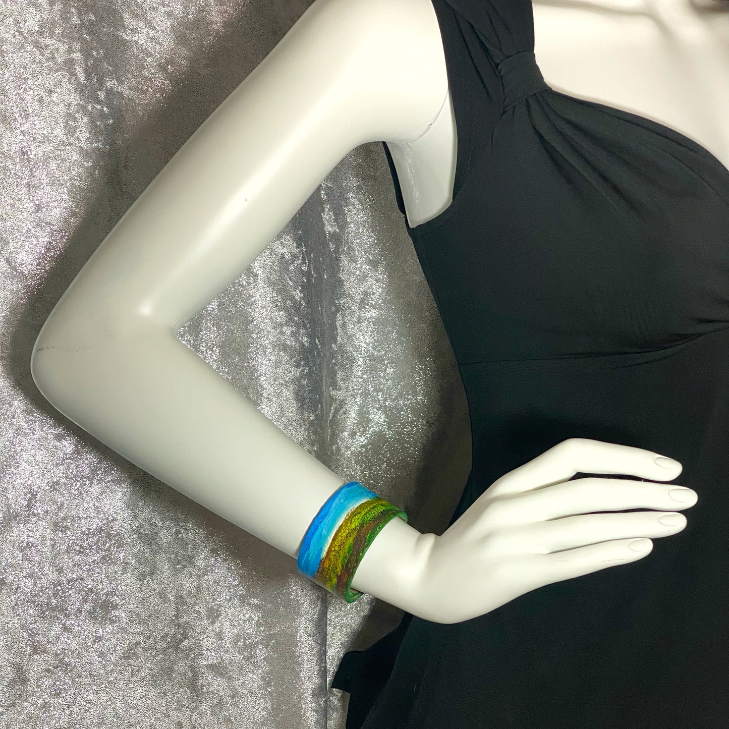 Gentle Hillsides Leather Cuff