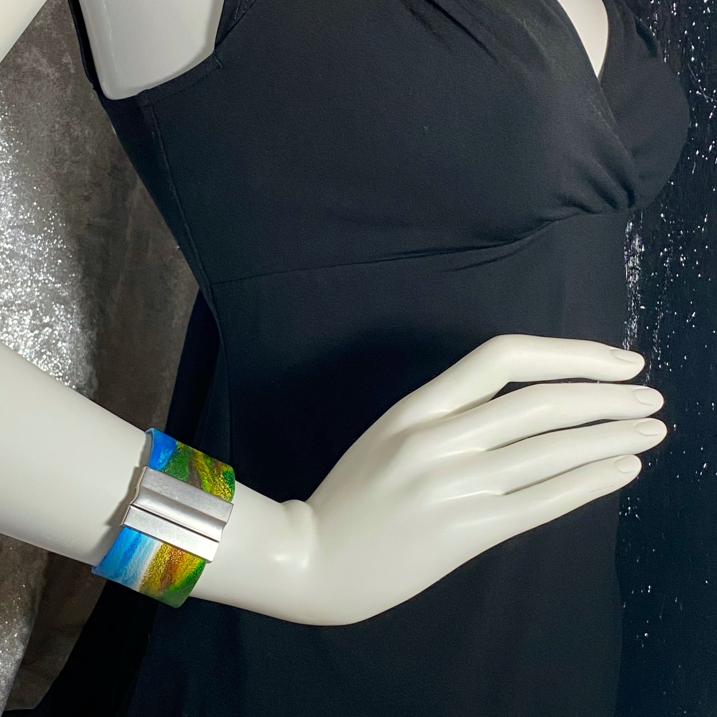 Gentle Hillsides Leather Cuff