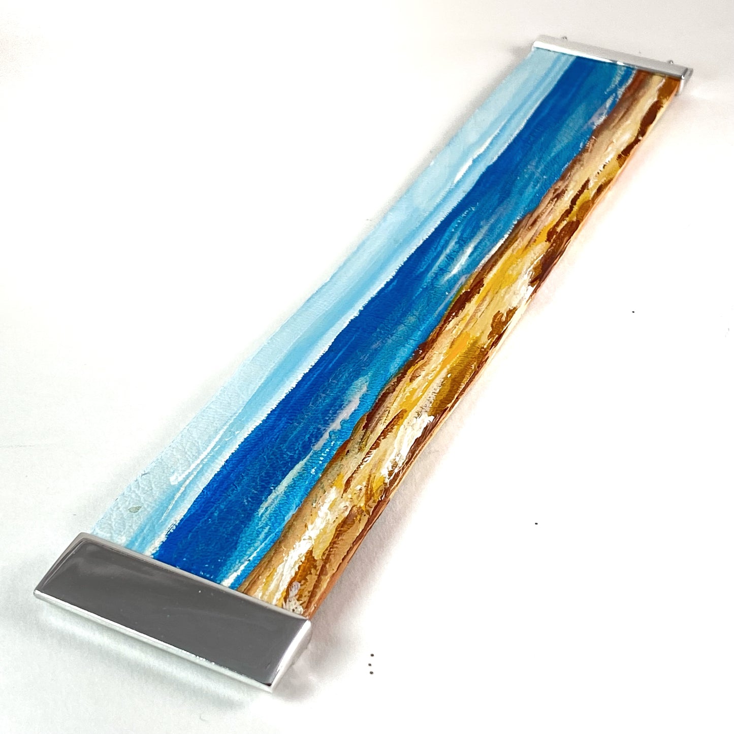 Quiet Ocean Day Leather Cuff