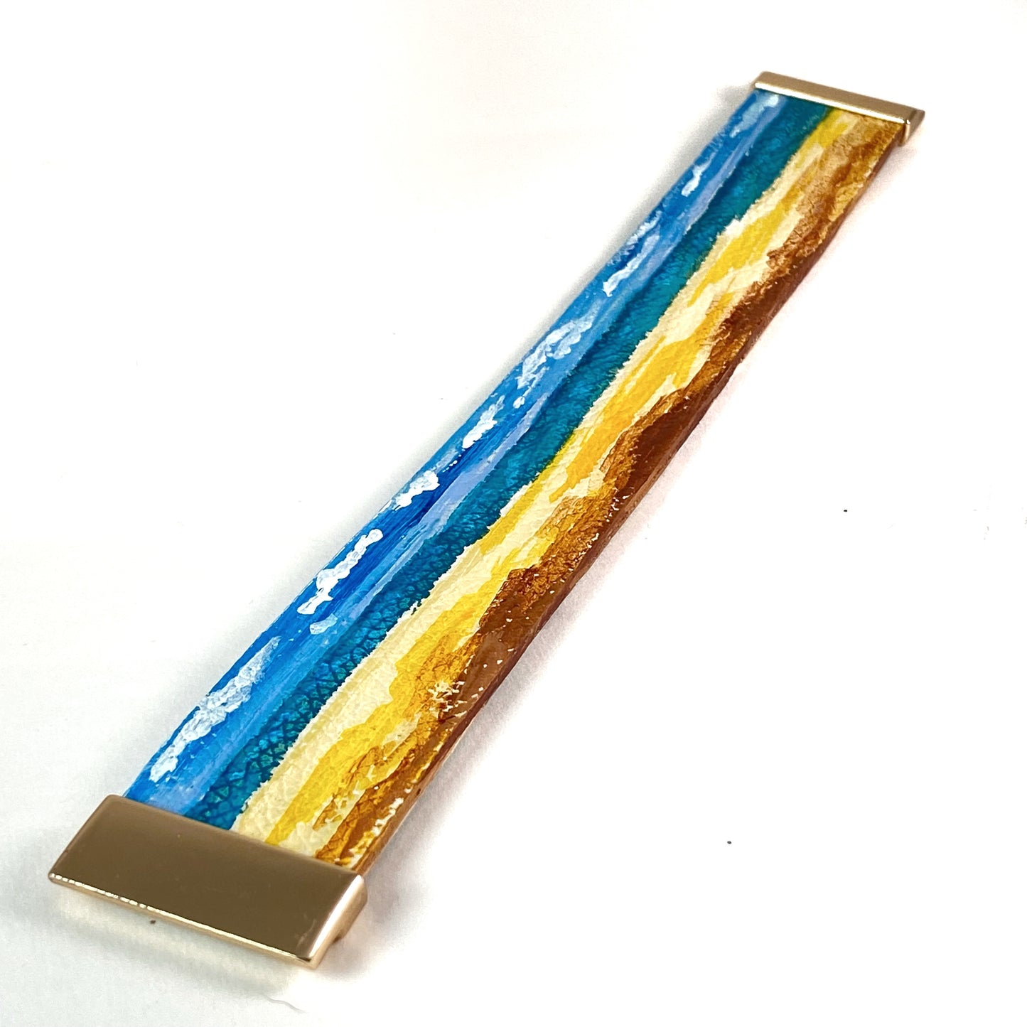 Beach, Sun and Sky Leather Cuff
