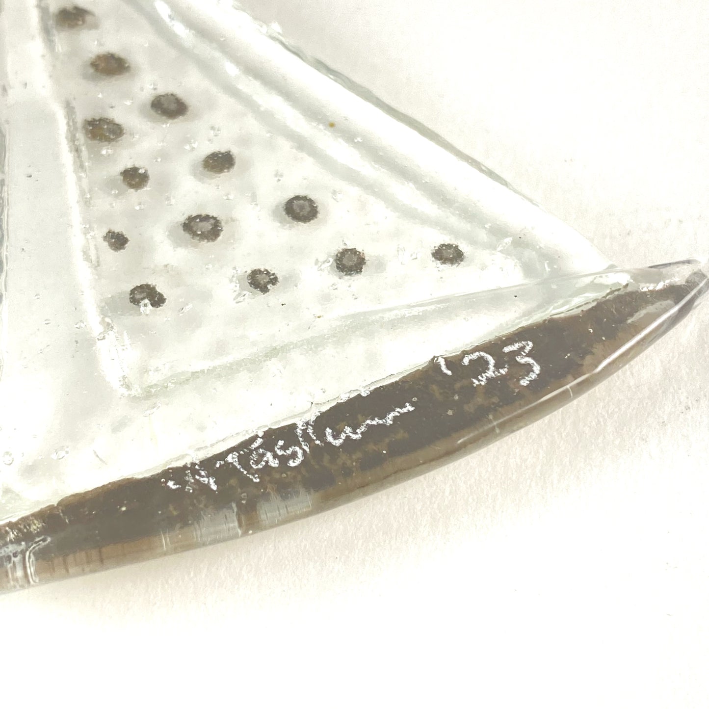 Abstract Clear Ornament Silver Luster #23