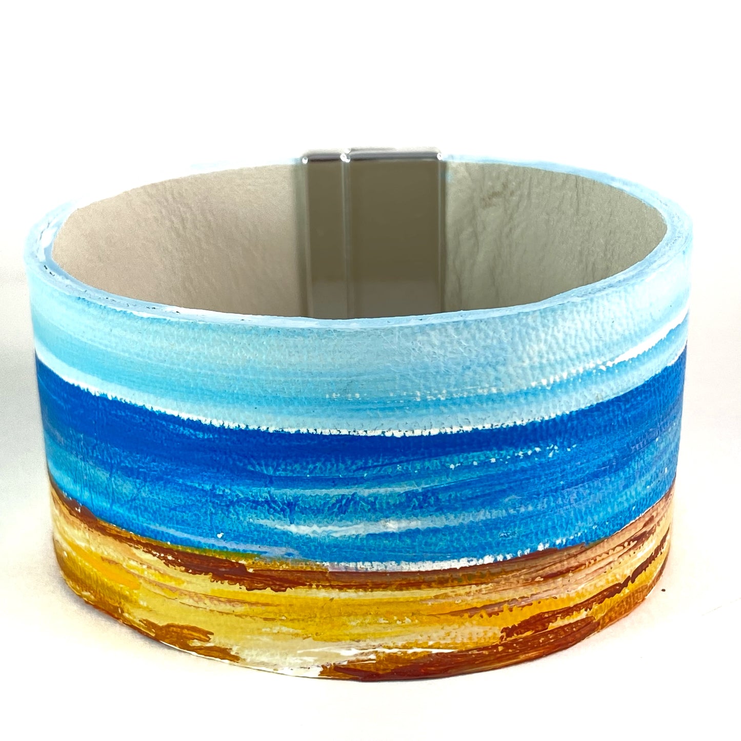 Quiet Ocean Day Leather Cuff