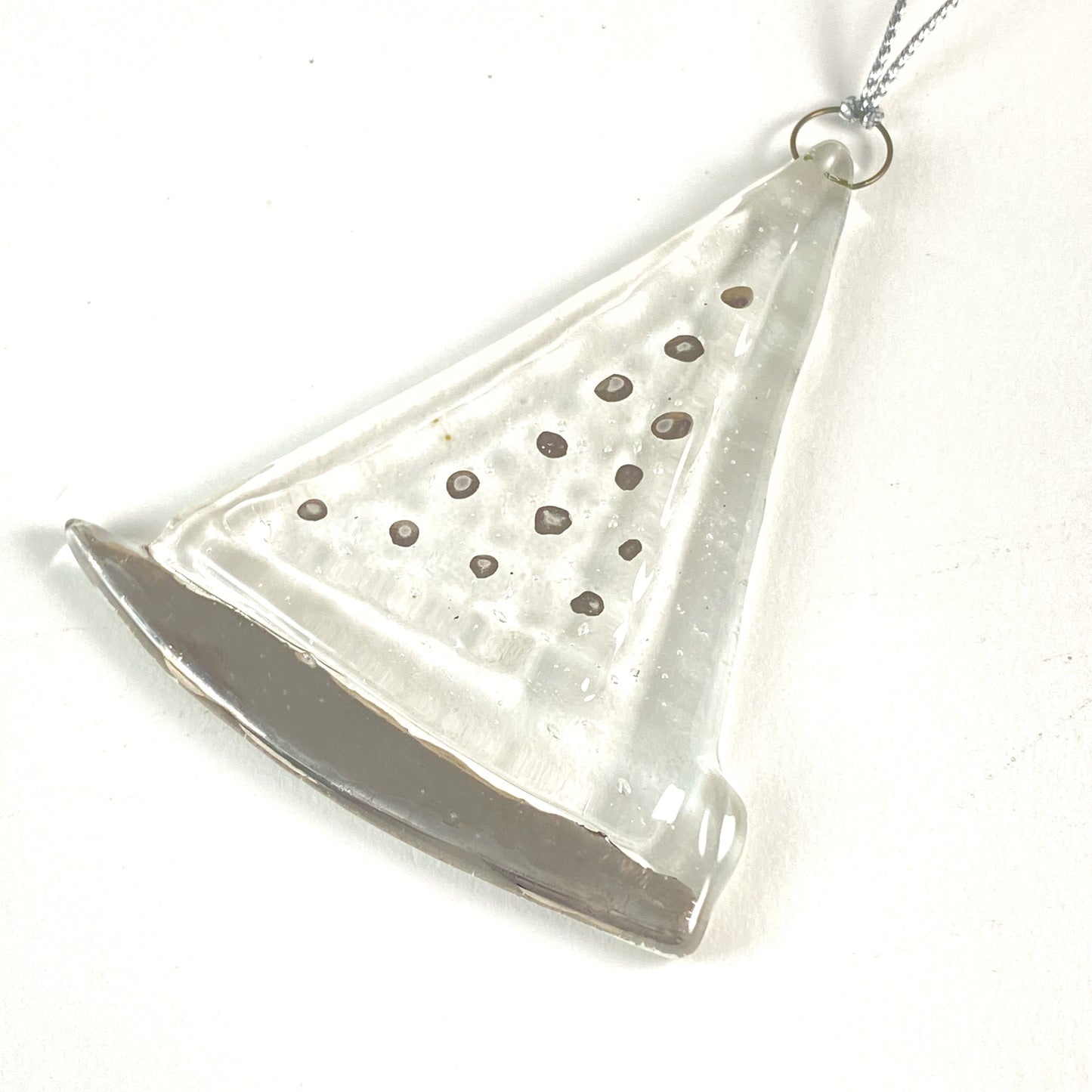Abstract Clear Ornament Silver Luster #23