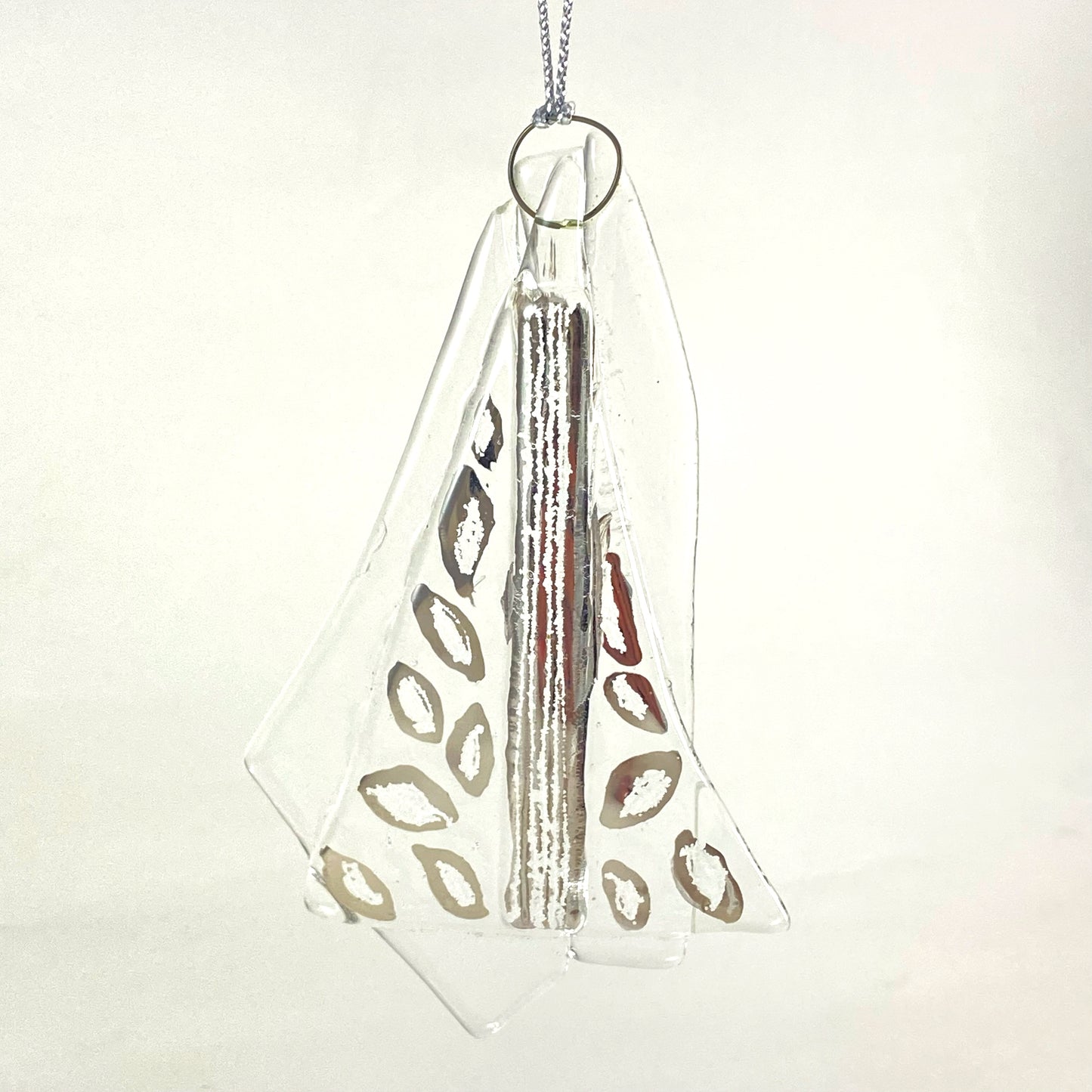 Abstract Clear Ornament Silver Luster #18