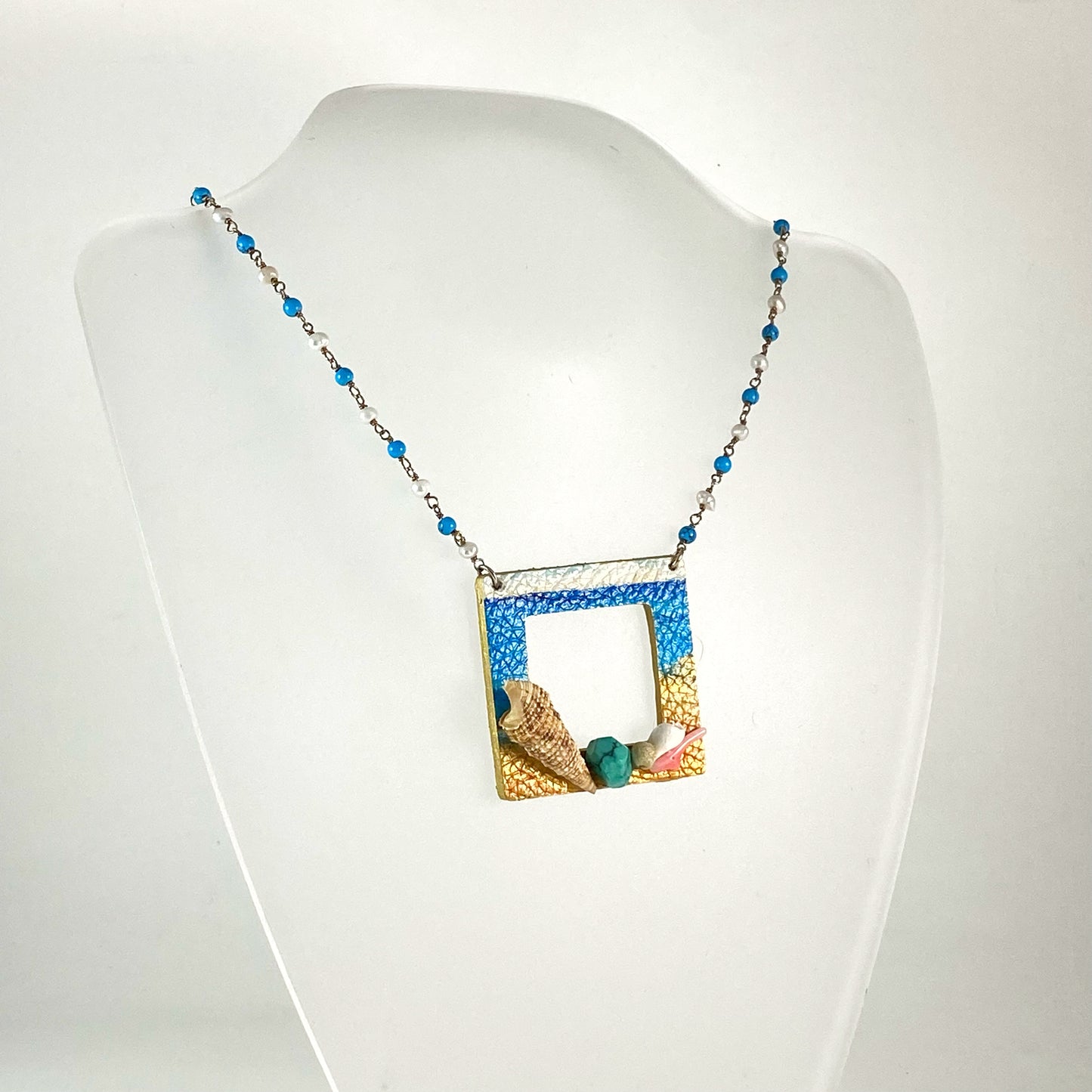 Beach Treasure Square Necklace