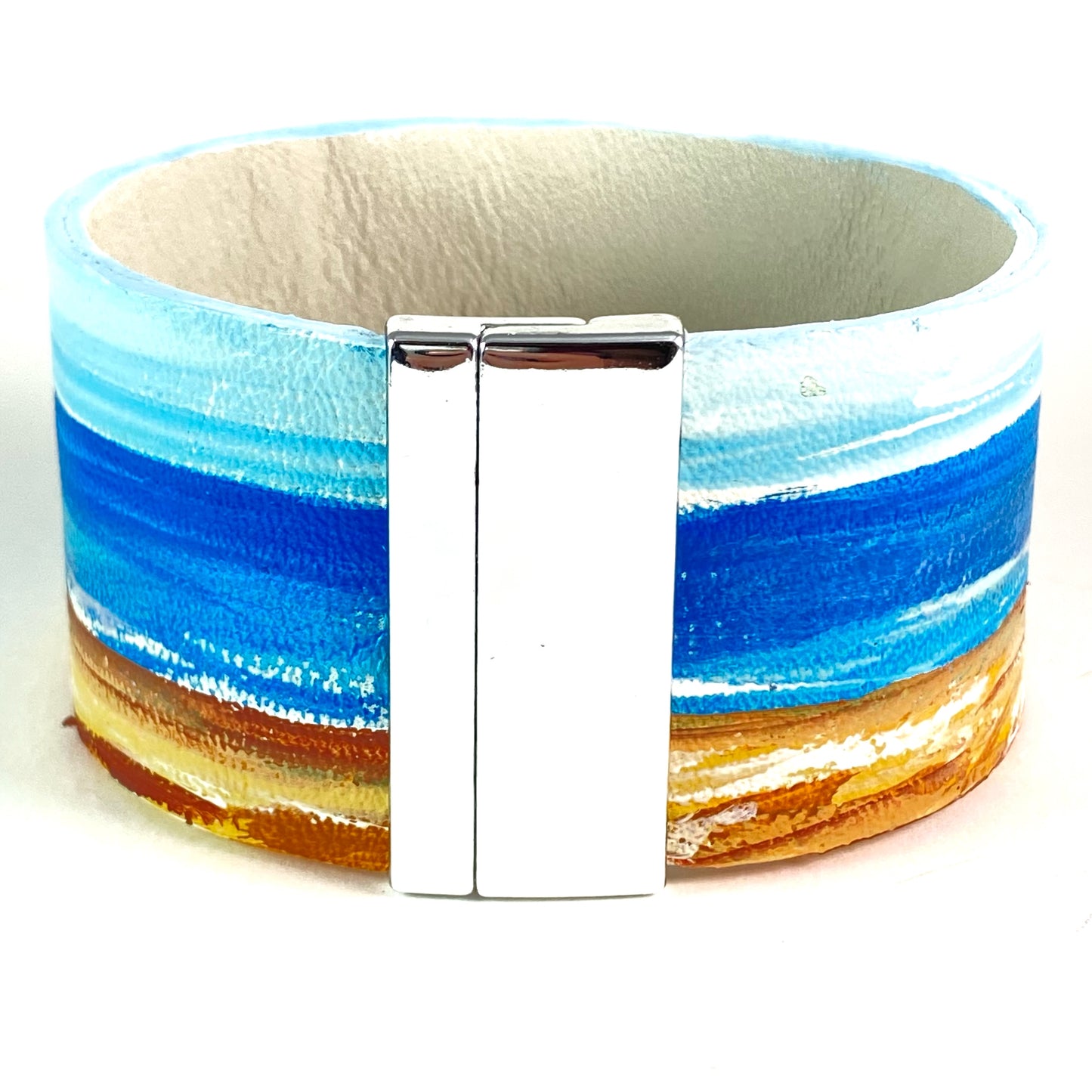 Quiet Ocean Day Leather Cuff
