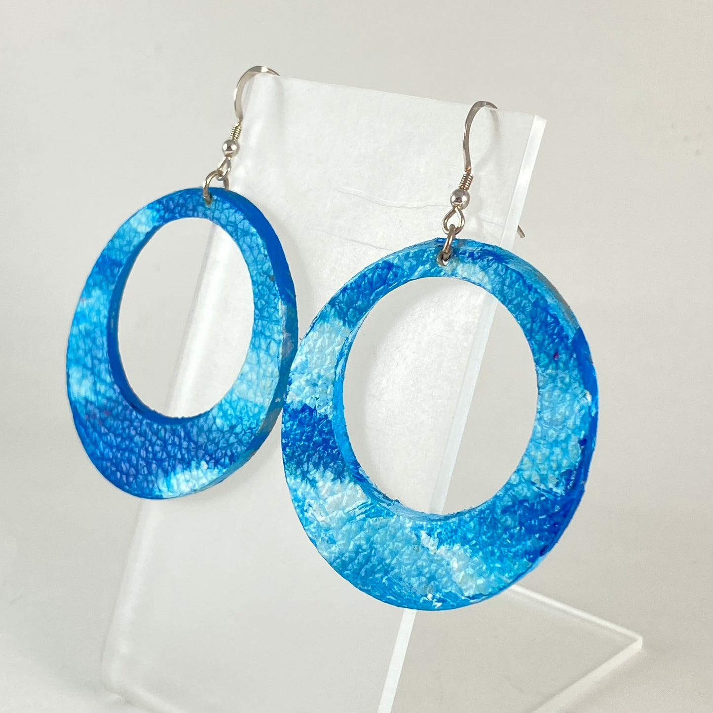 Blue Skies Large Circle Earrings