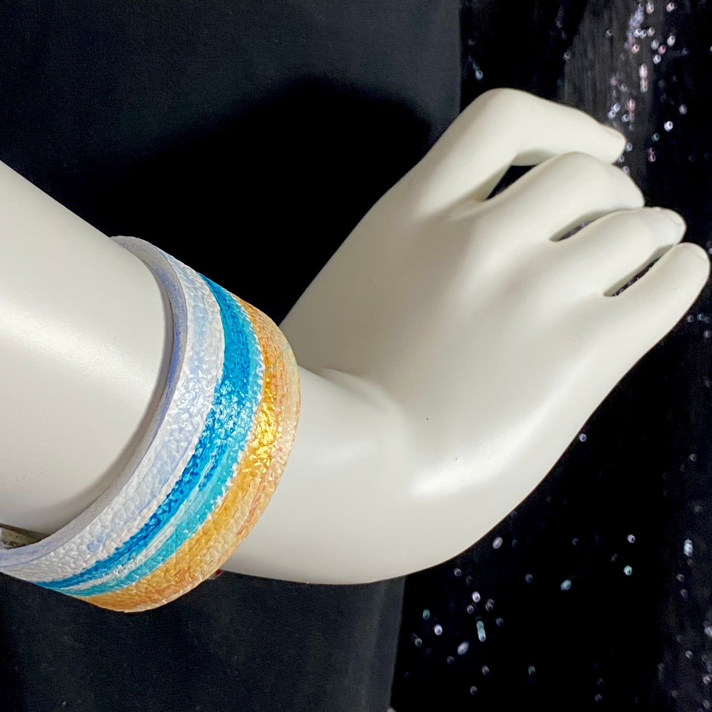 Golden Sands Leather Cuff