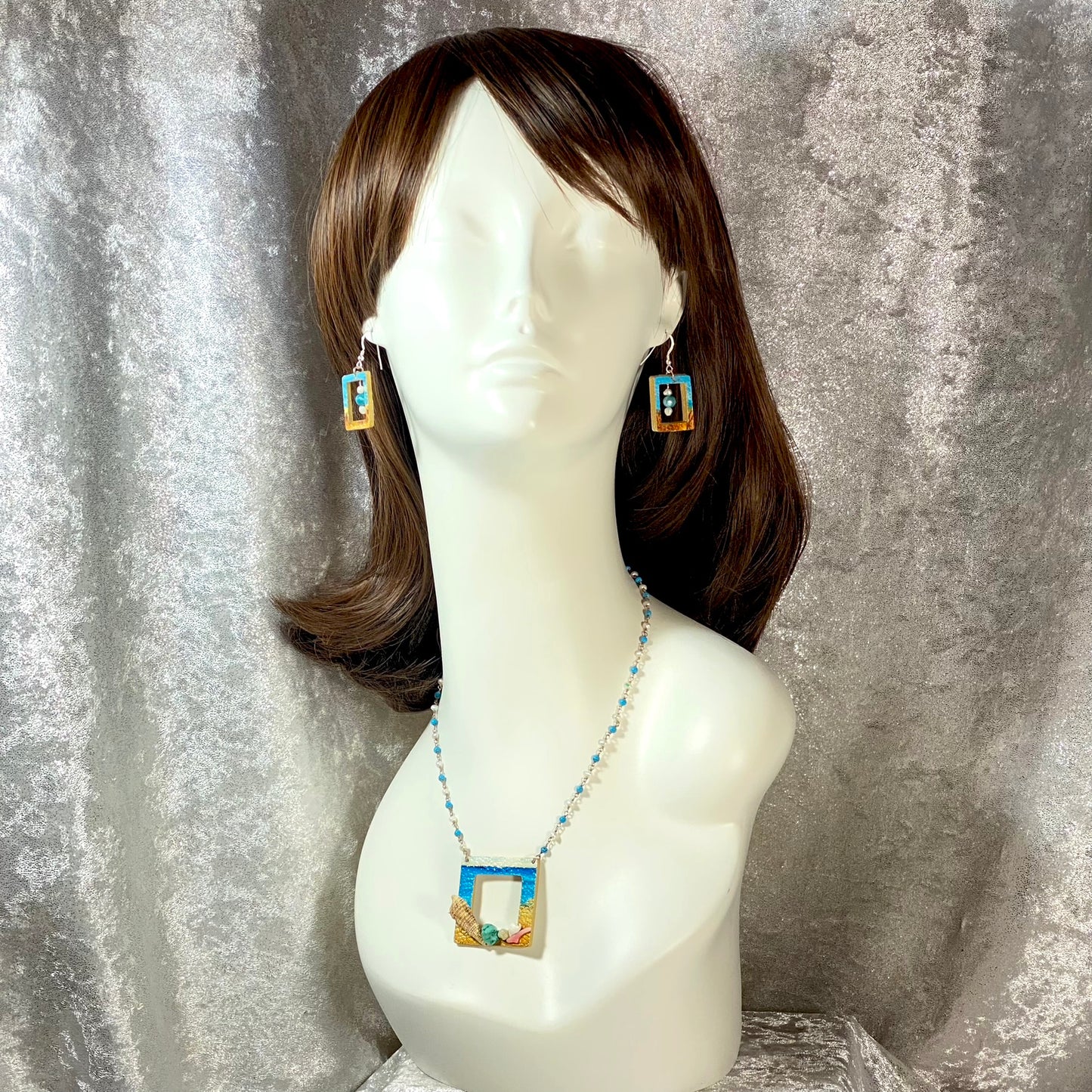 Beach Treasure Square Necklace