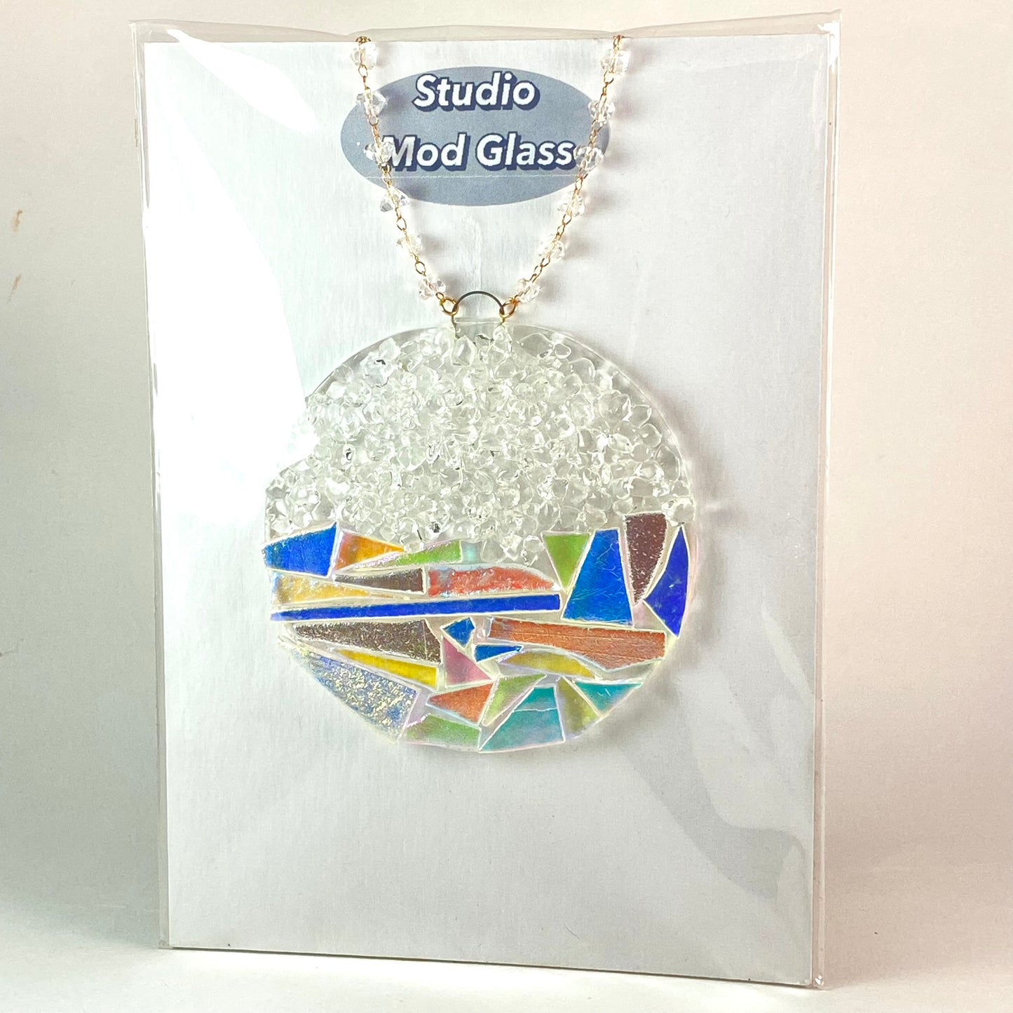 Large Dichroic Circle Ornament