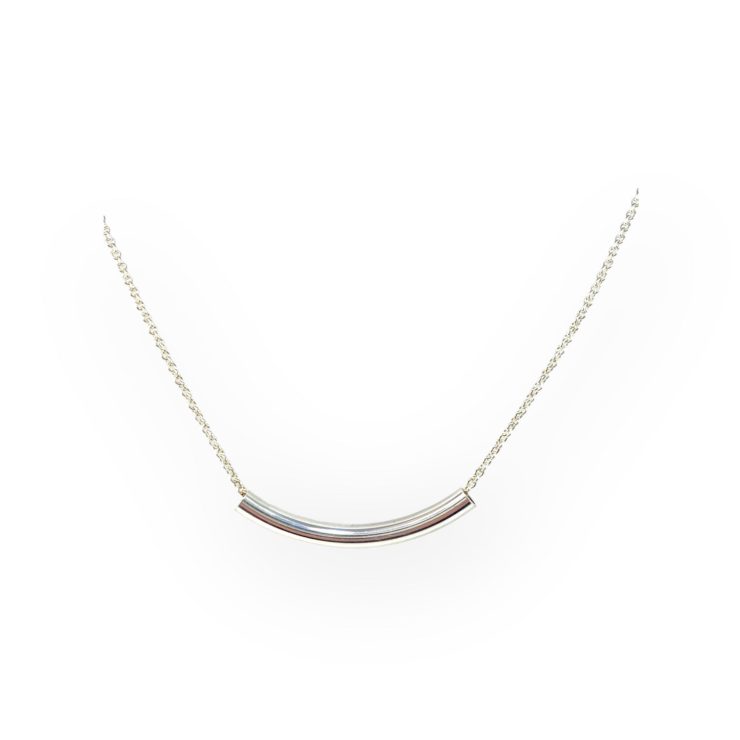 Silver Tube Necklace