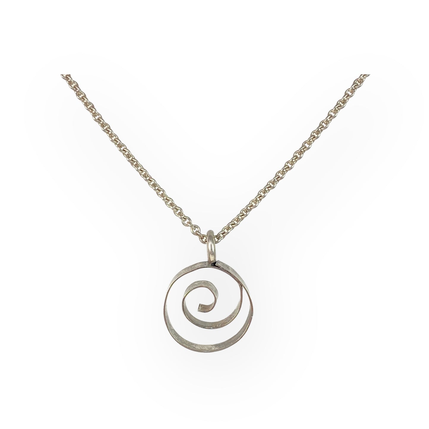 Oxidized Spiral Necklace