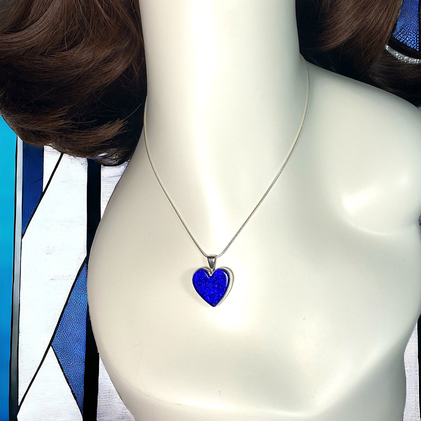 Heart Necklace in Ocean