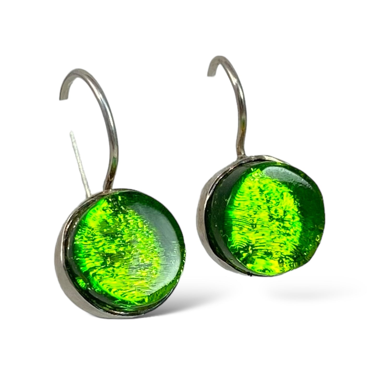 Circle Earrings in Emerald