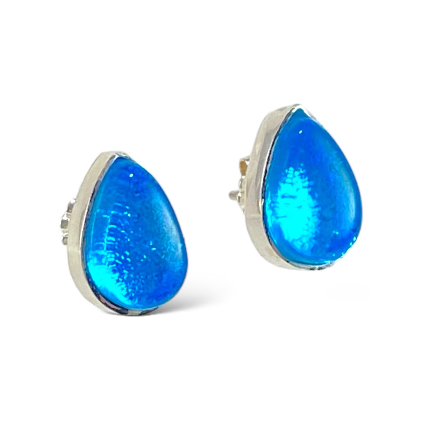 Teardrop Post Earrings in Sapphire