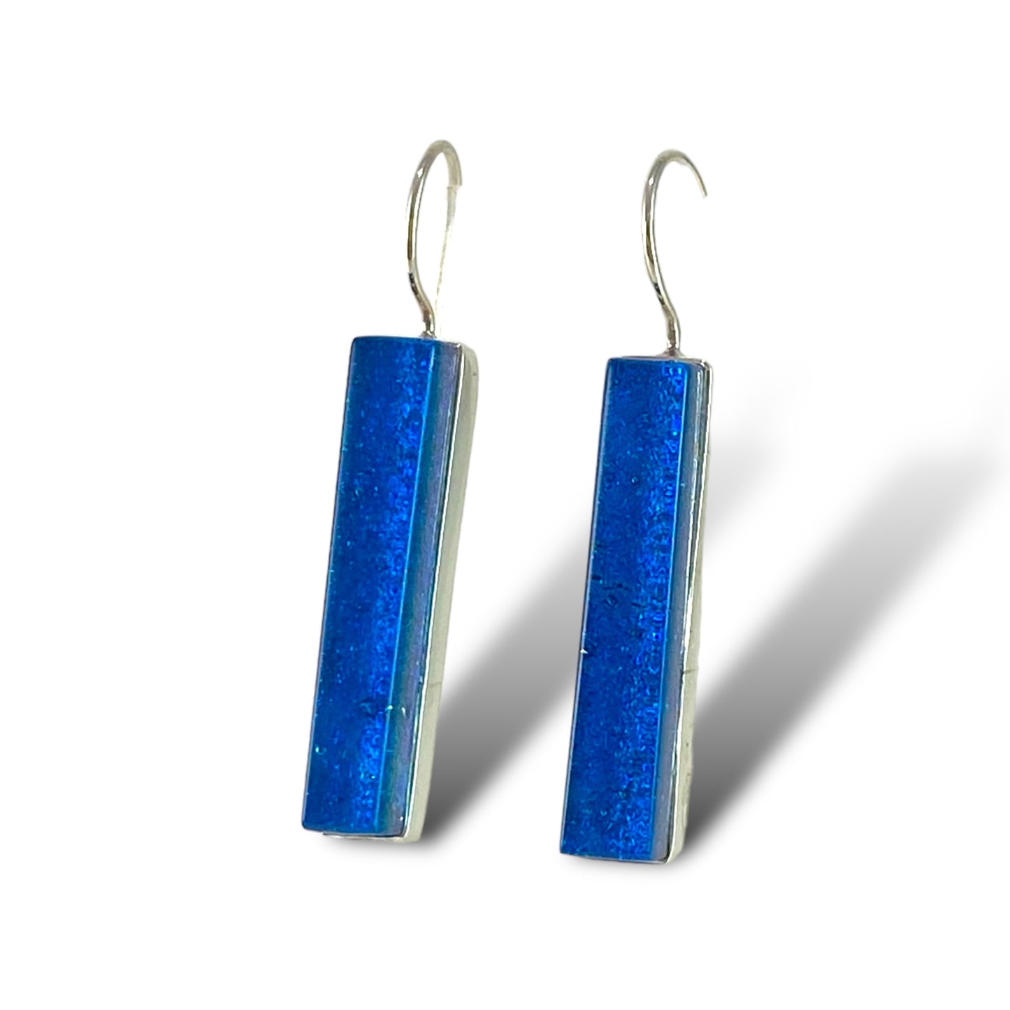 Long Rectangle Earrings in Turquoise