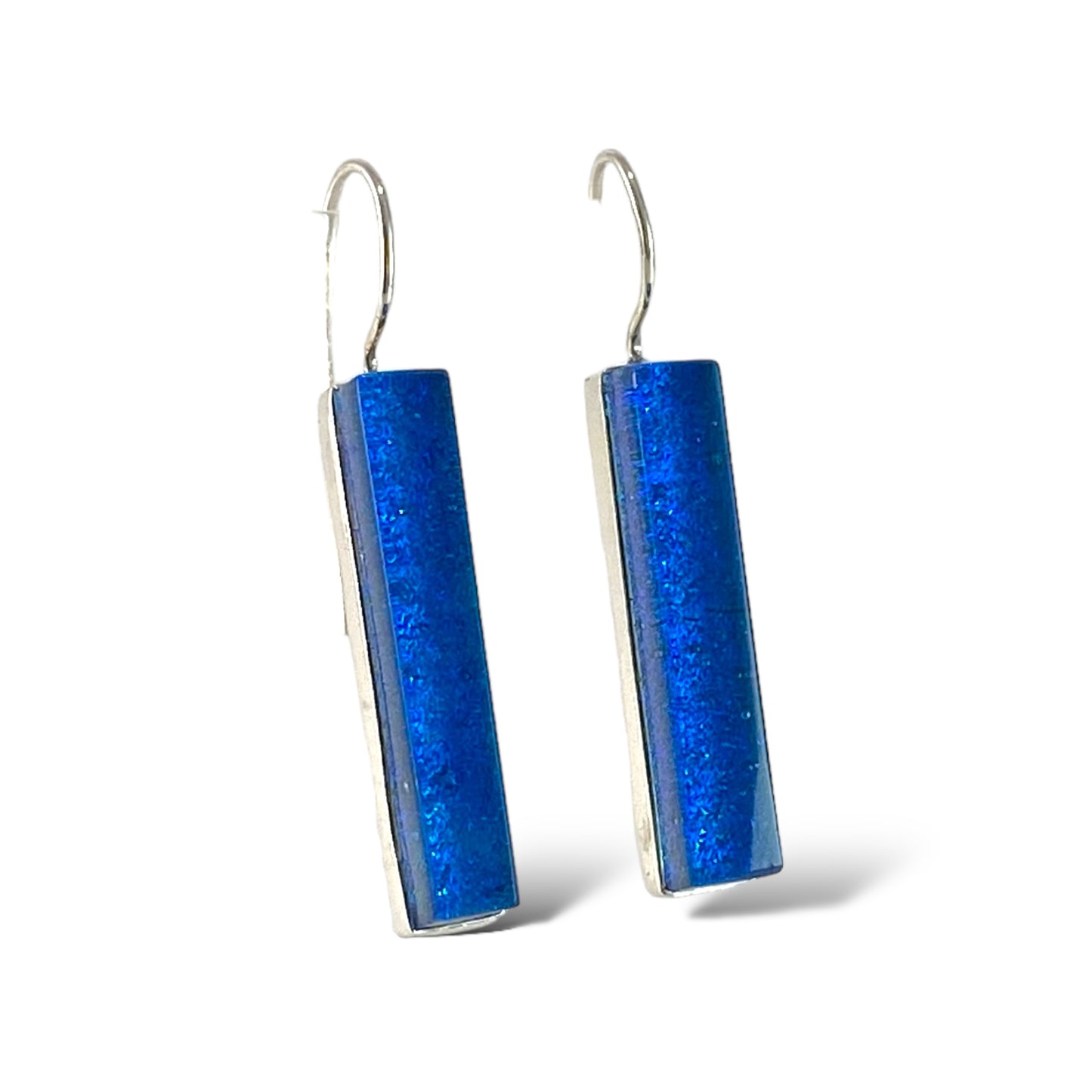 Long Rectangle Earrings in Turquoise