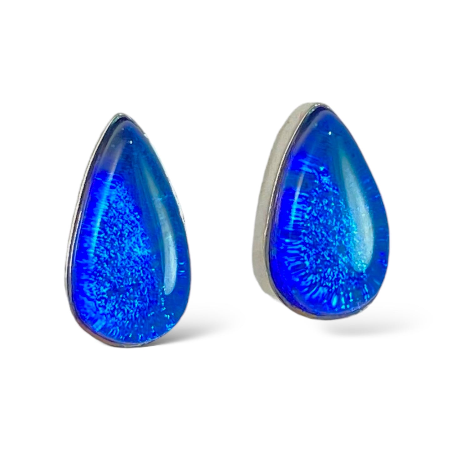 Teardrop Post Earrings in Peacock