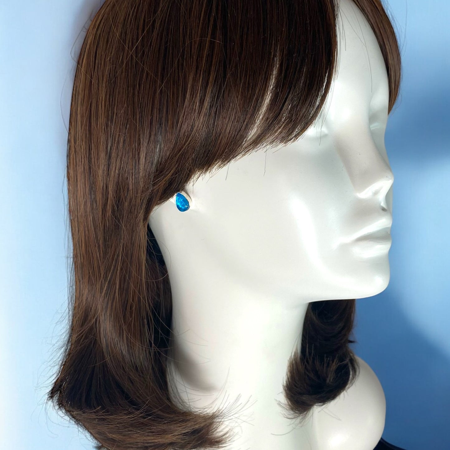 Teardrop Post Earrings in Sapphire