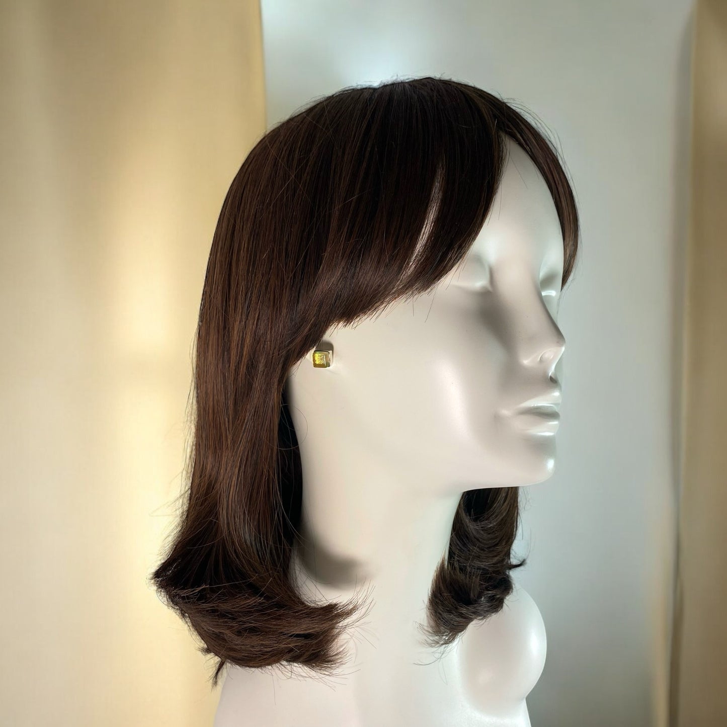 Square Post Earrings in Champagne