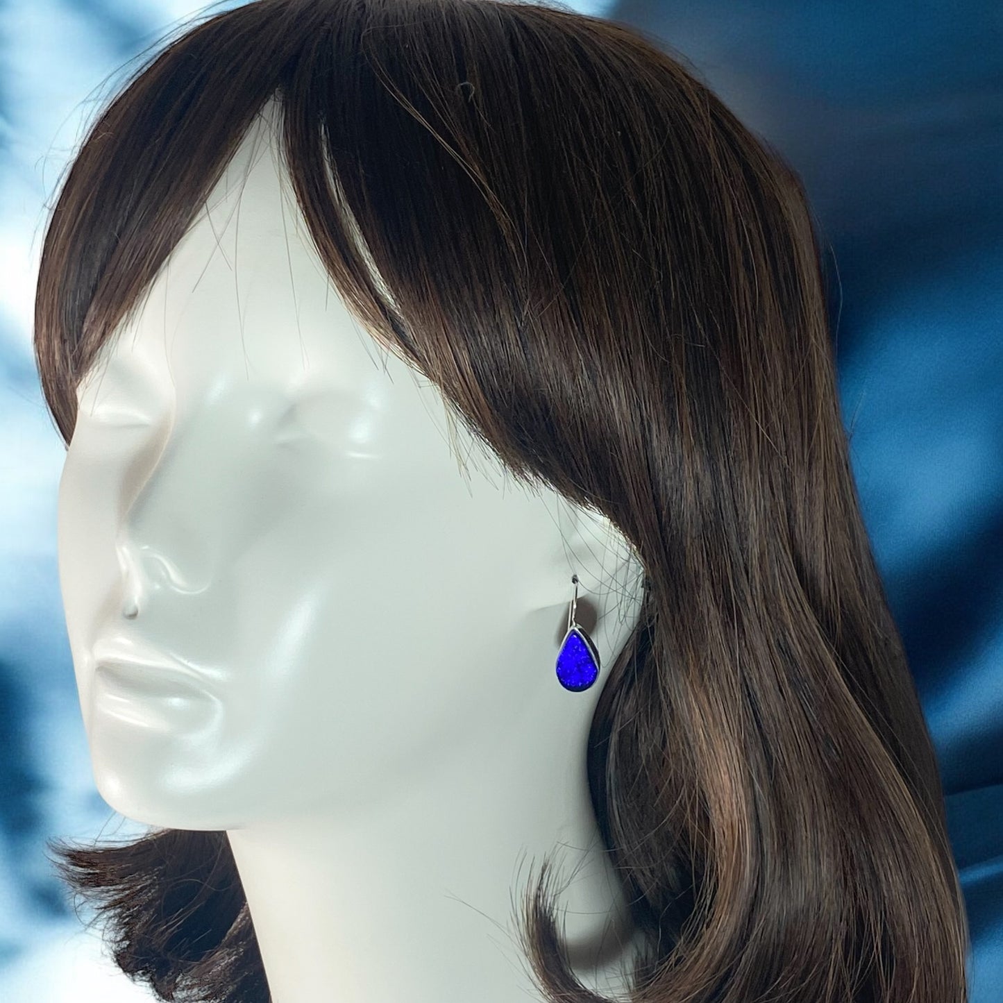 Teardrop Earrings in Cobalt