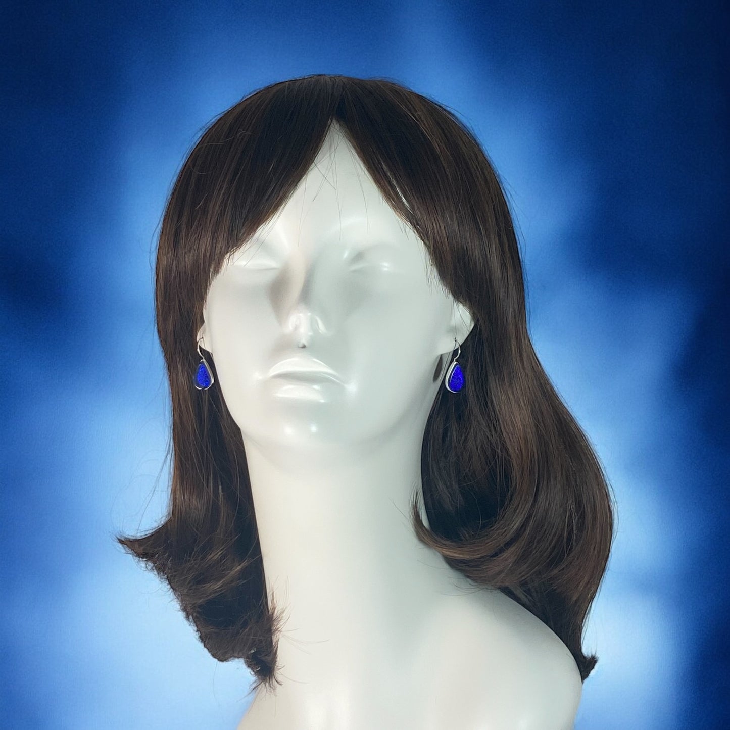 Teardrop Earrings in Cobalt