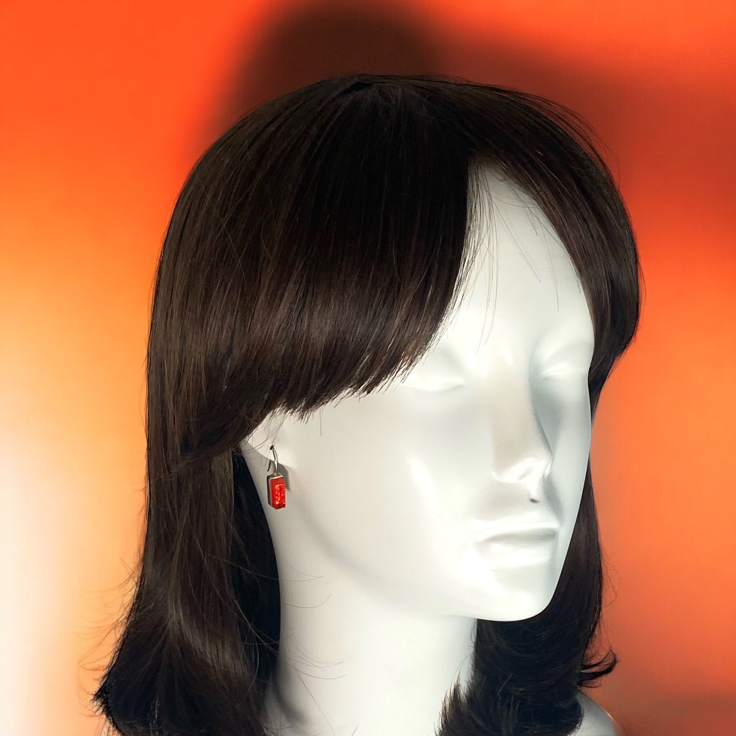 Rectangle Earrings in Sangria
