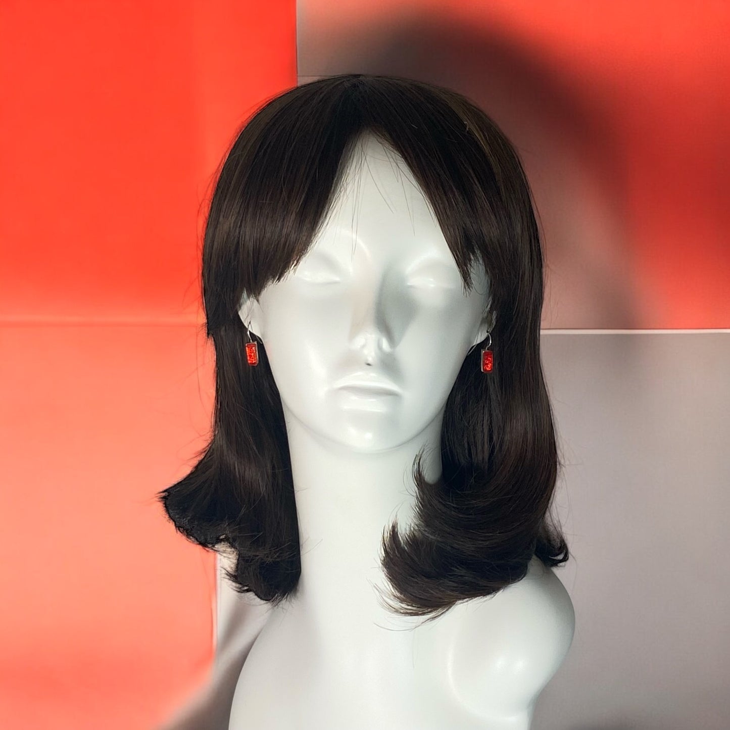 Rectangle Earrings in Sangria