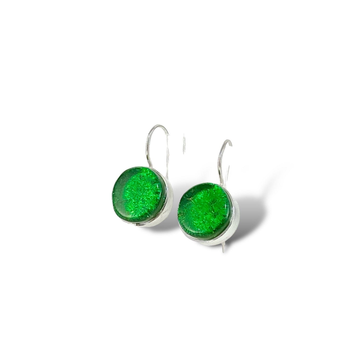 Circle Earrings in Grass