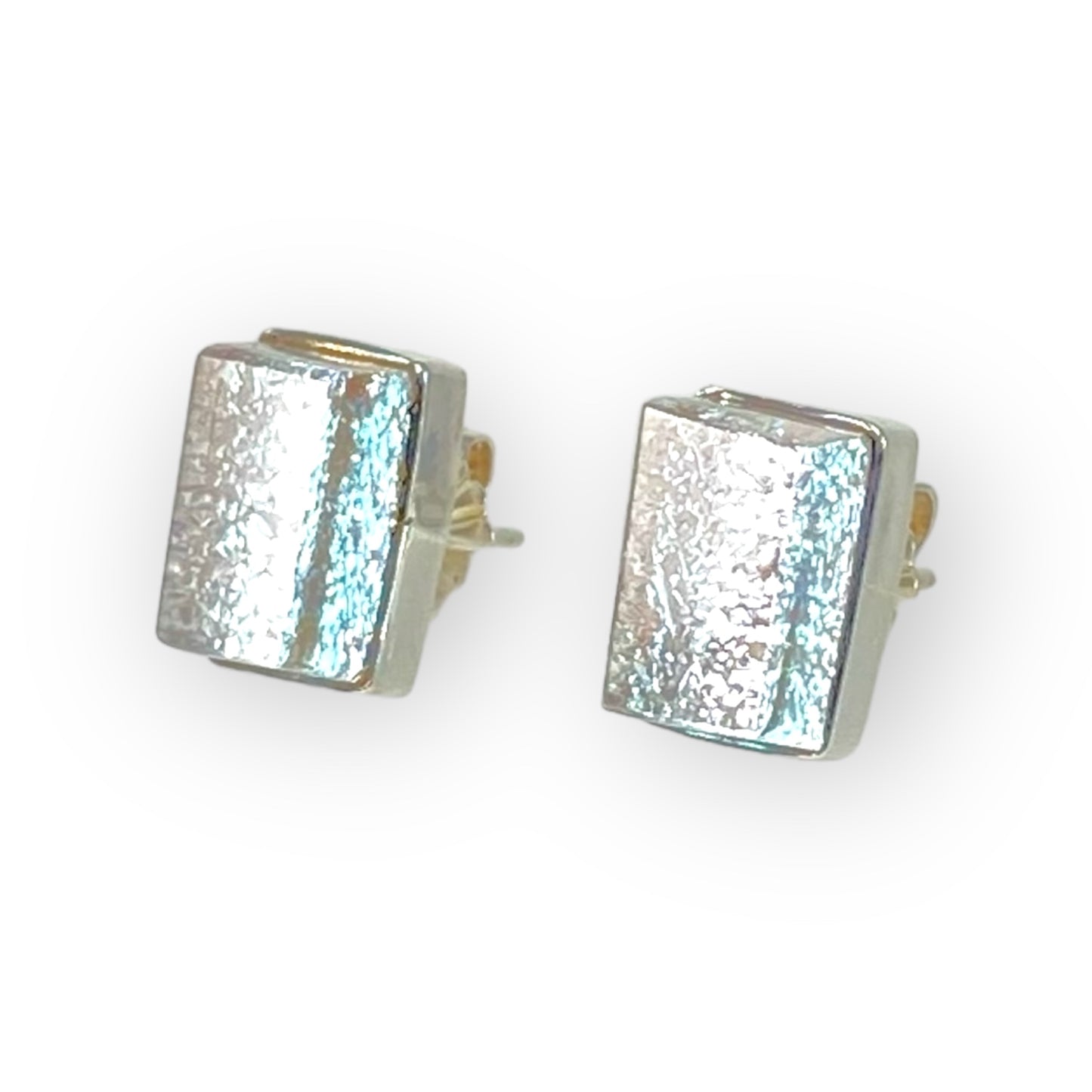 Rectangle Post Earrings in Pearl