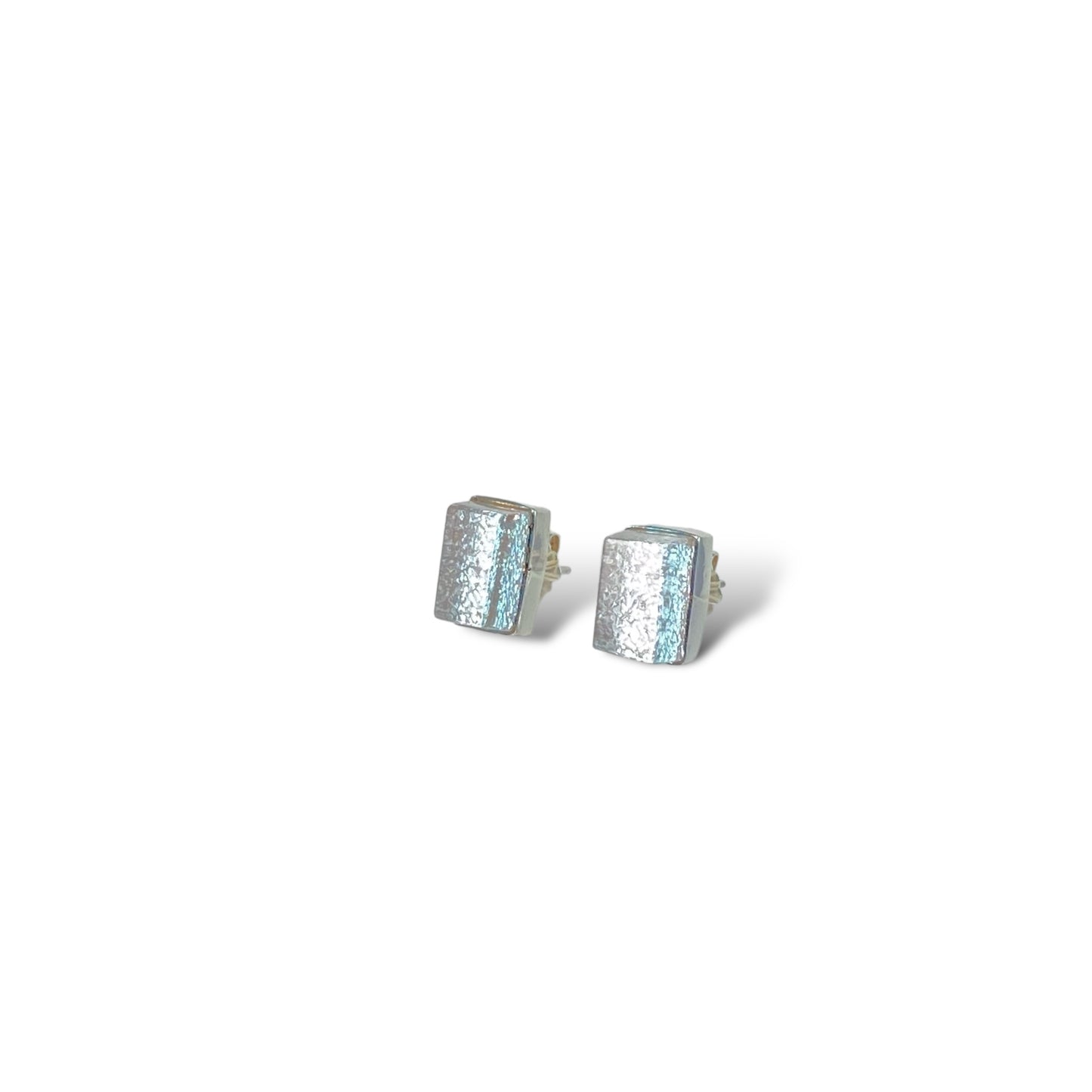 Rectangle Post Earrings in Pearl