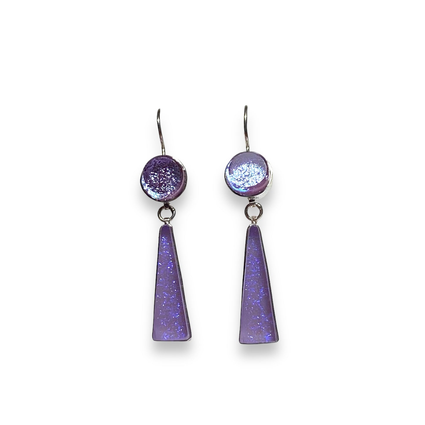 Double Drop Earrings in Lilac & Lavender