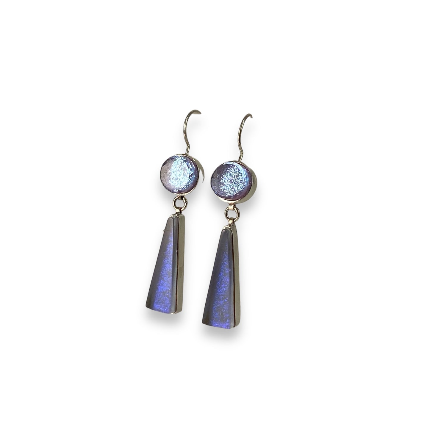 Double Drop Earrings in Lilac & Lavender