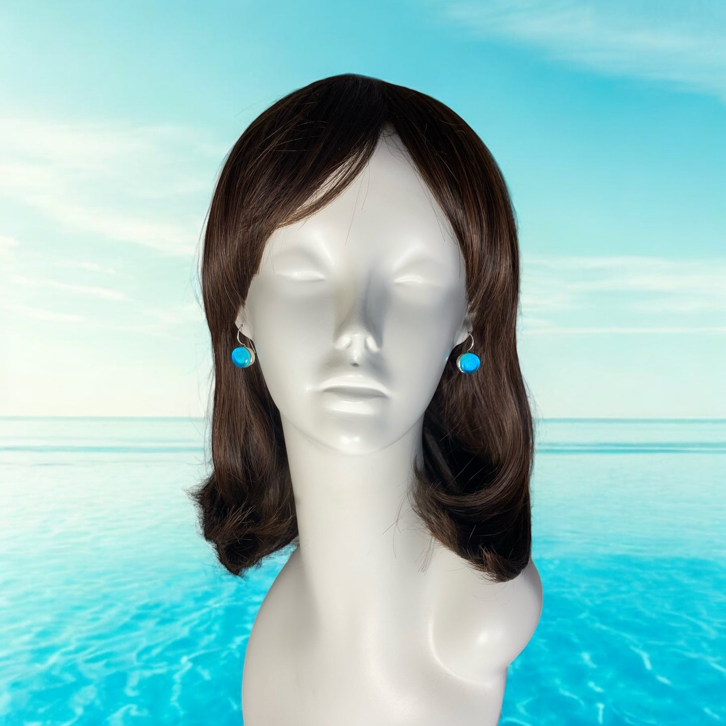 Circle Earrings in Caribbean