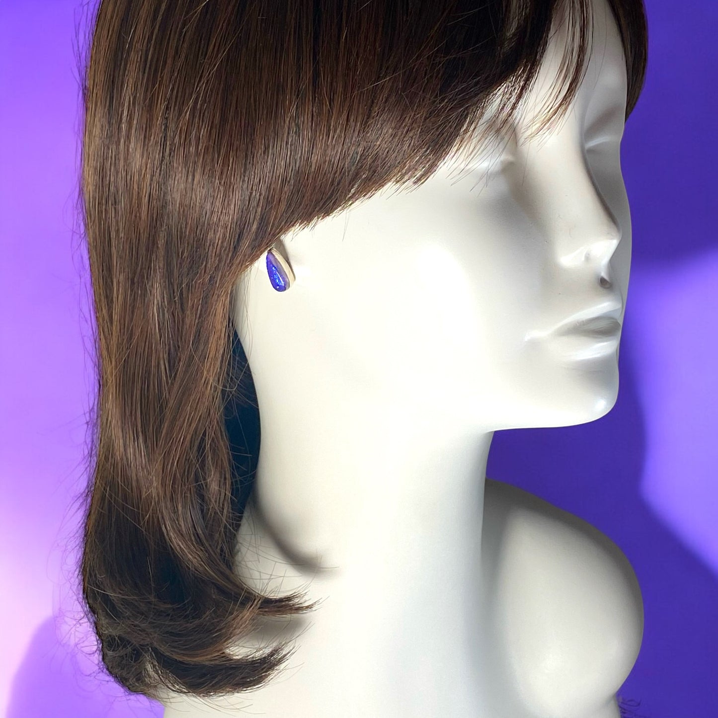 Teardrop Post Earrings in Amethyst