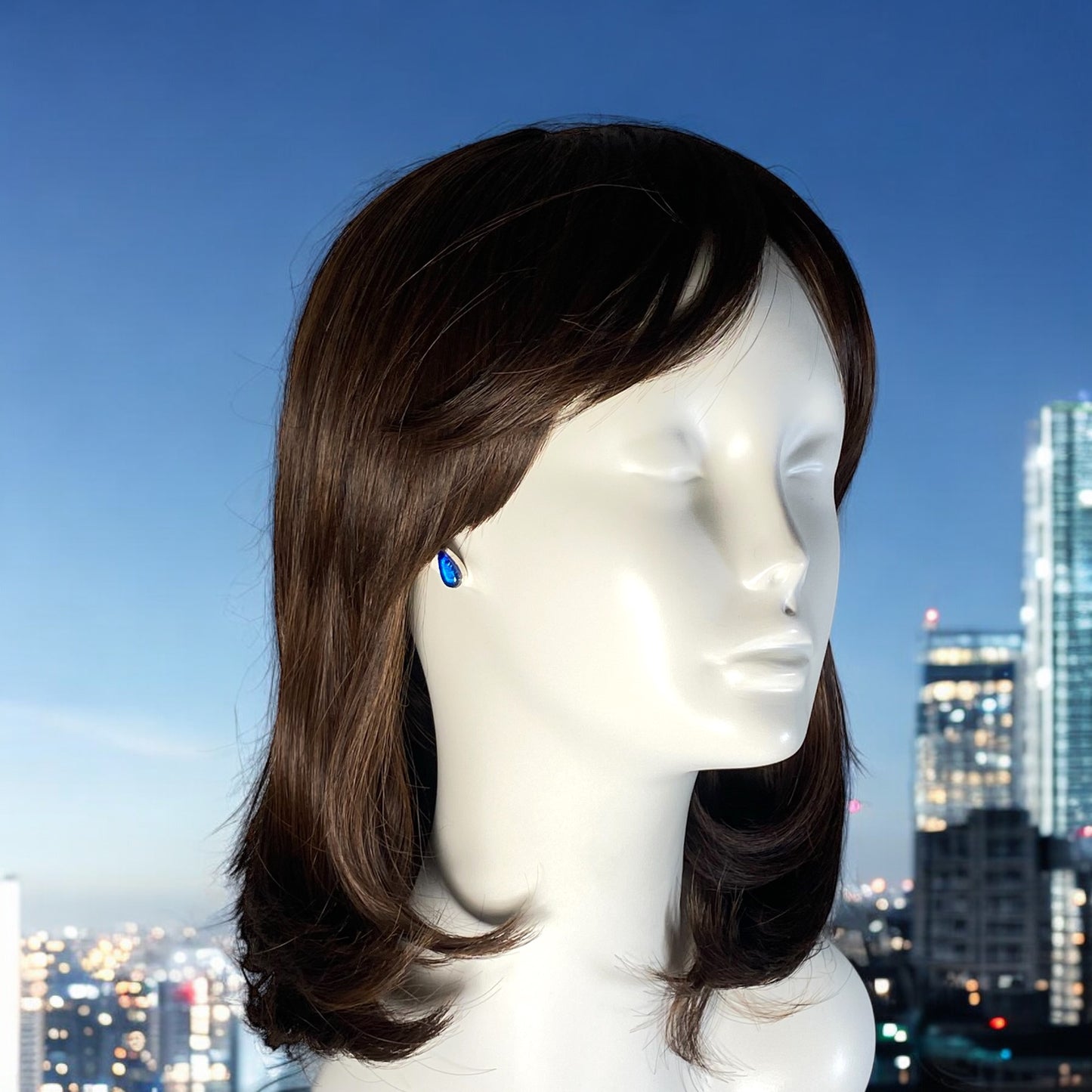 Teardrop Post Earrings in Peacock
