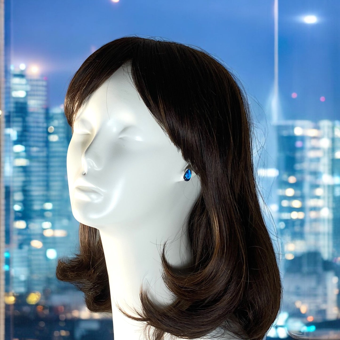 Teardrop Post Earrings in Peacock