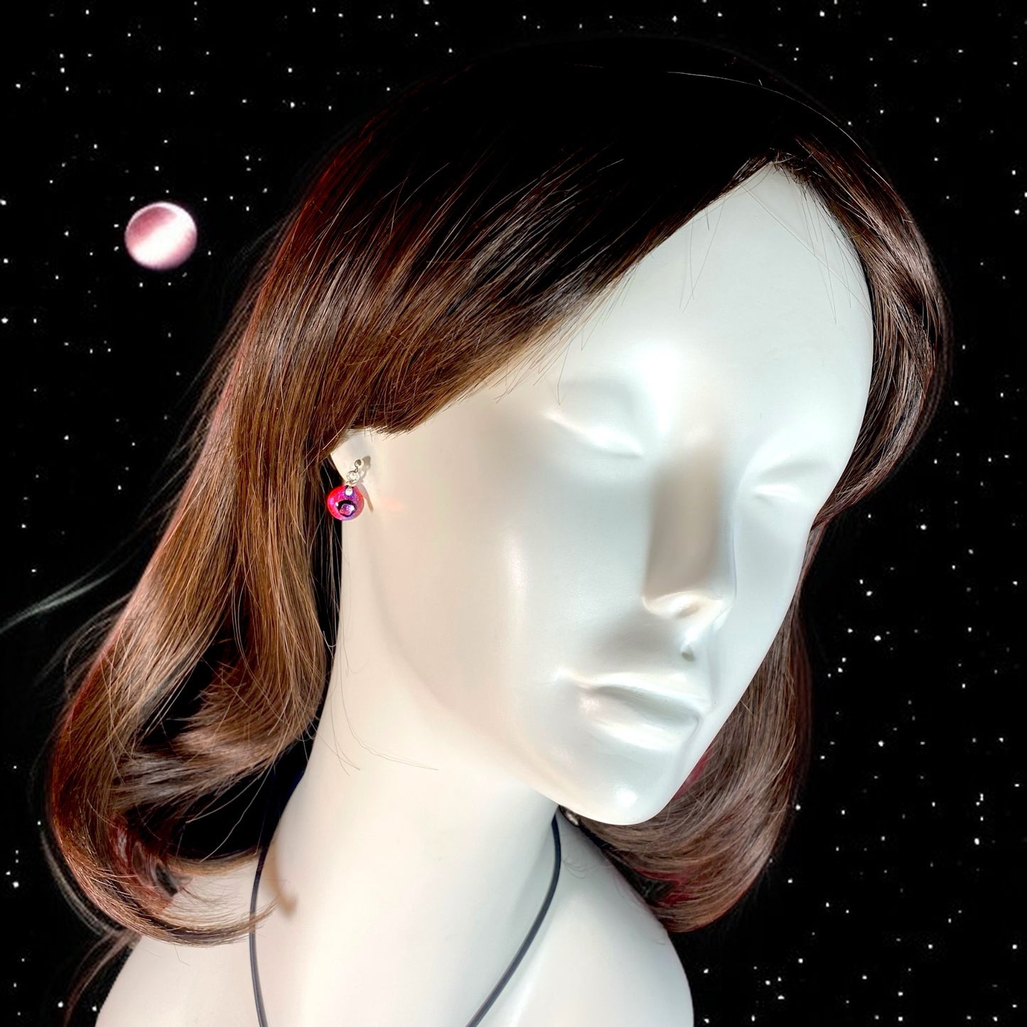 Post Space Ball Earrings in Candy