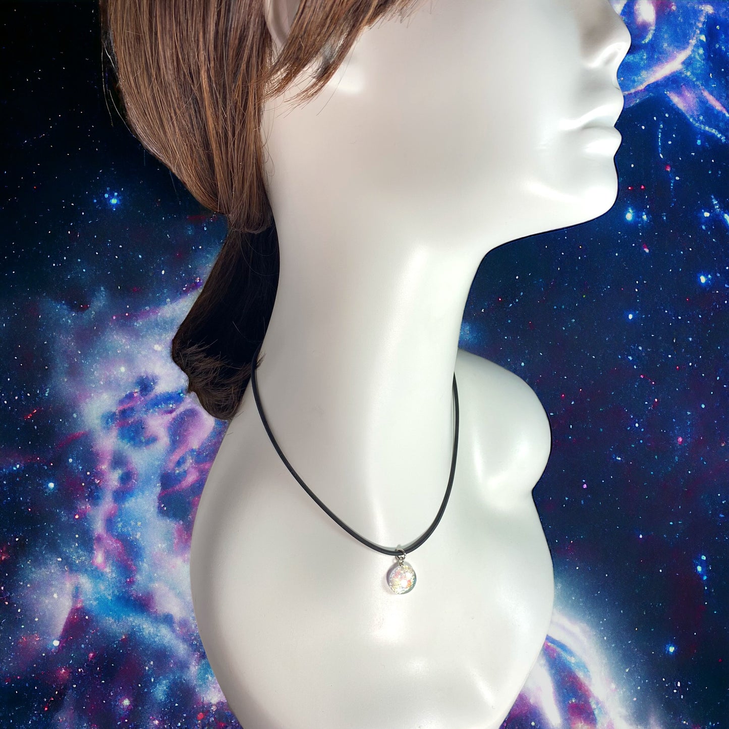 Space Ball Necklace in Double Dichro