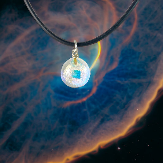 Space Ball Necklace in Double Dichro