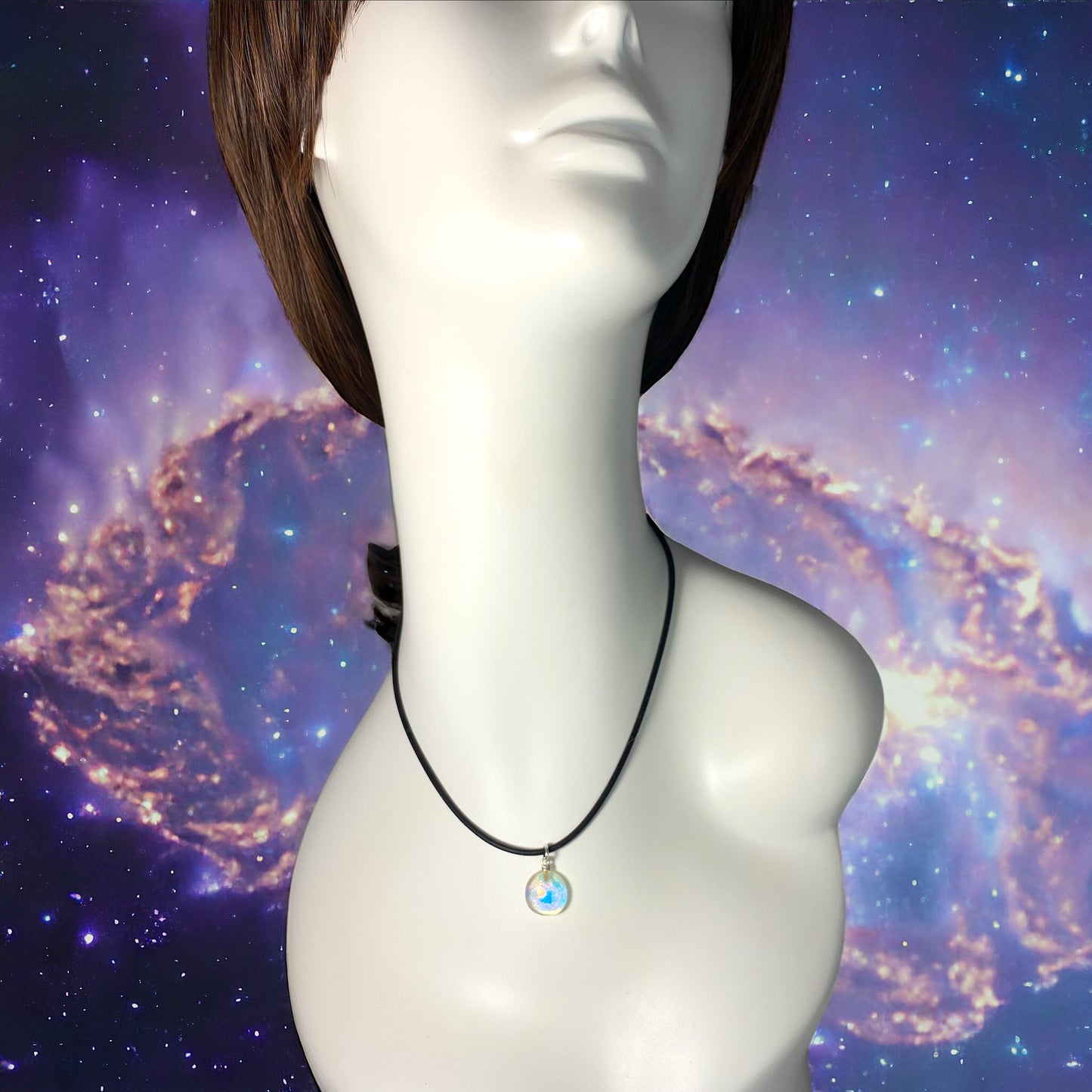 Space Ball Necklace in Double Dichro