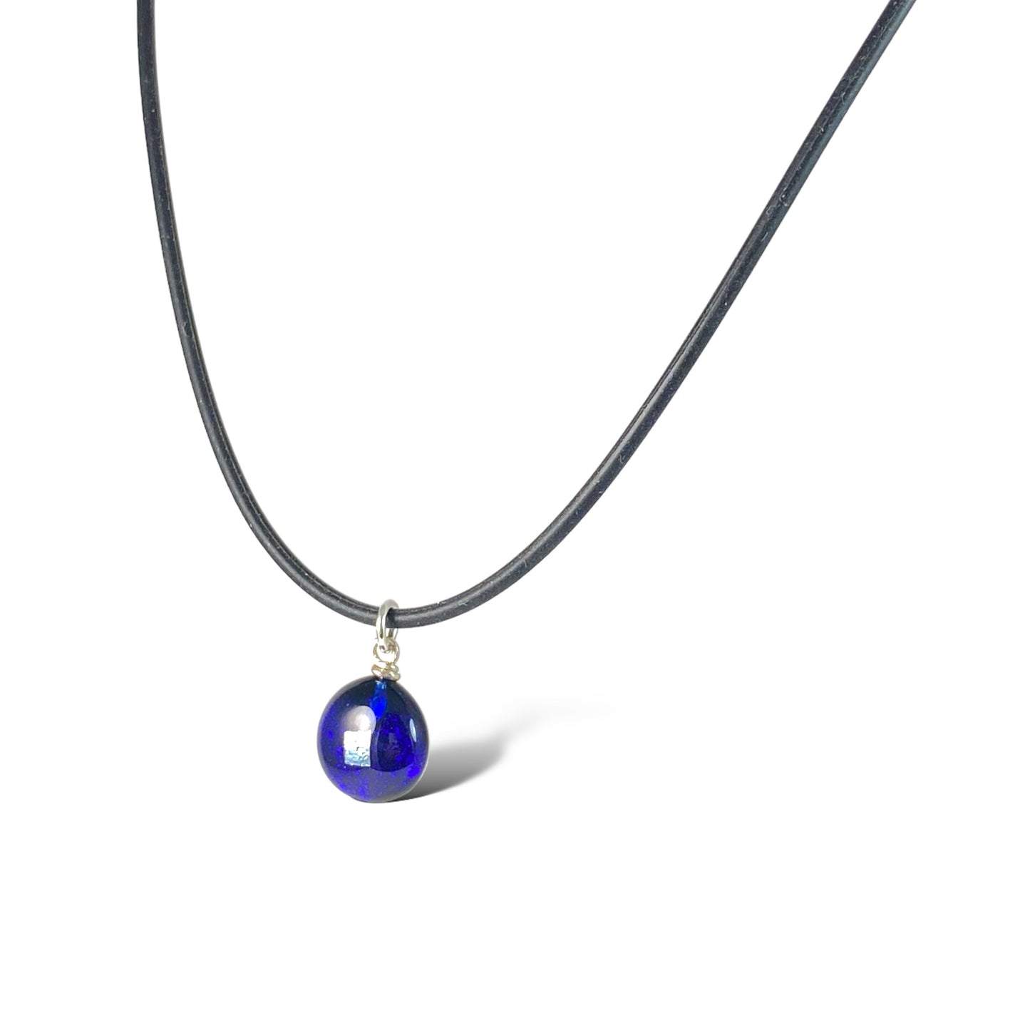 Space Ball Necklace in Cobalt Blue