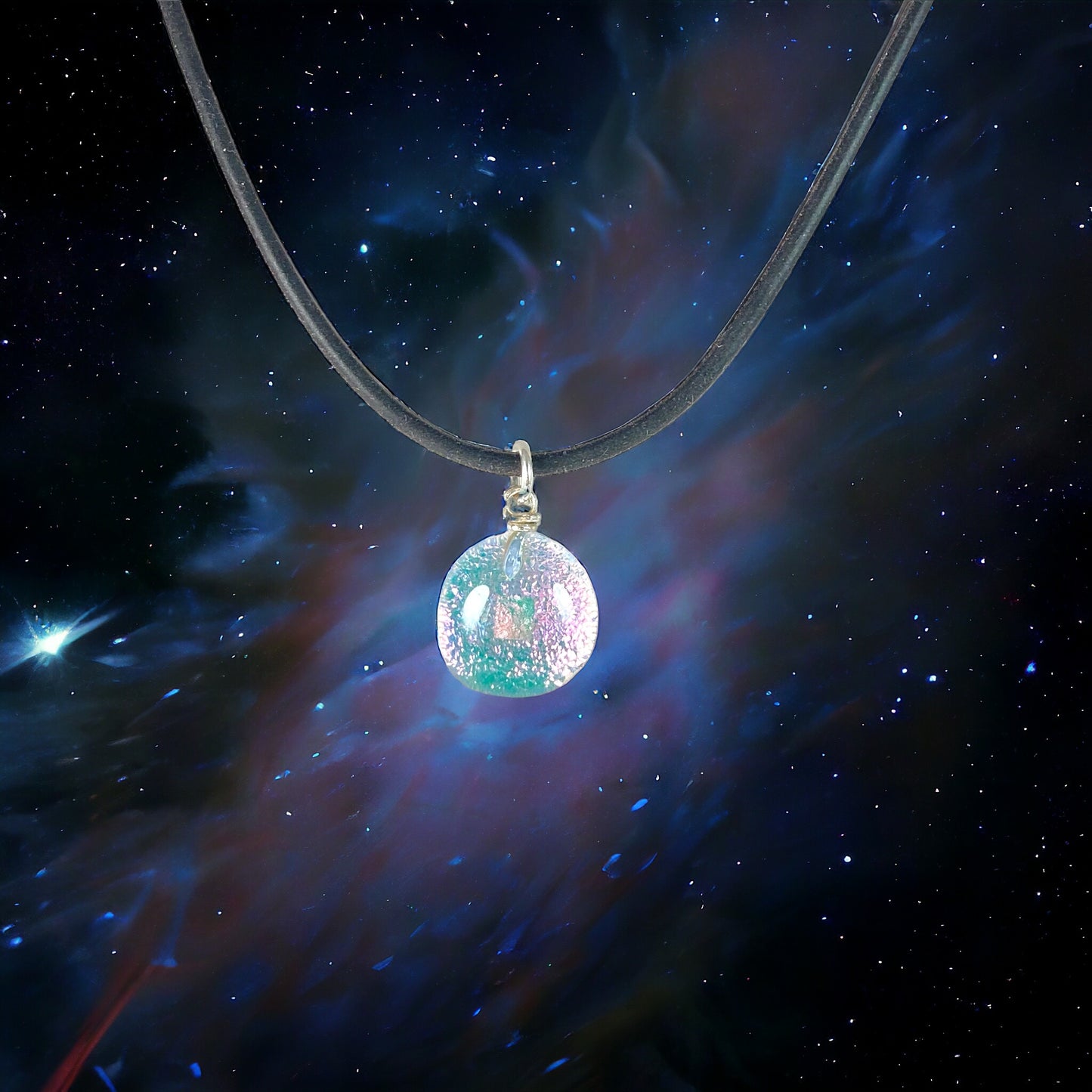 Space Ball Necklace in Pink