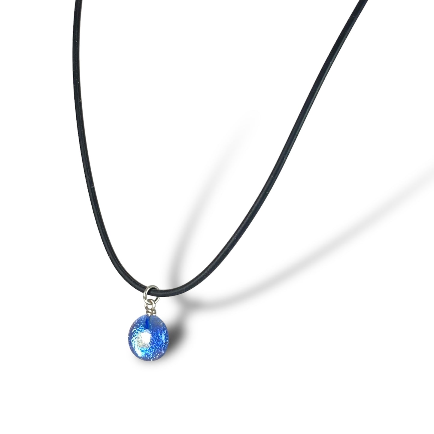 Space Ball Necklace in Sapphire Blue