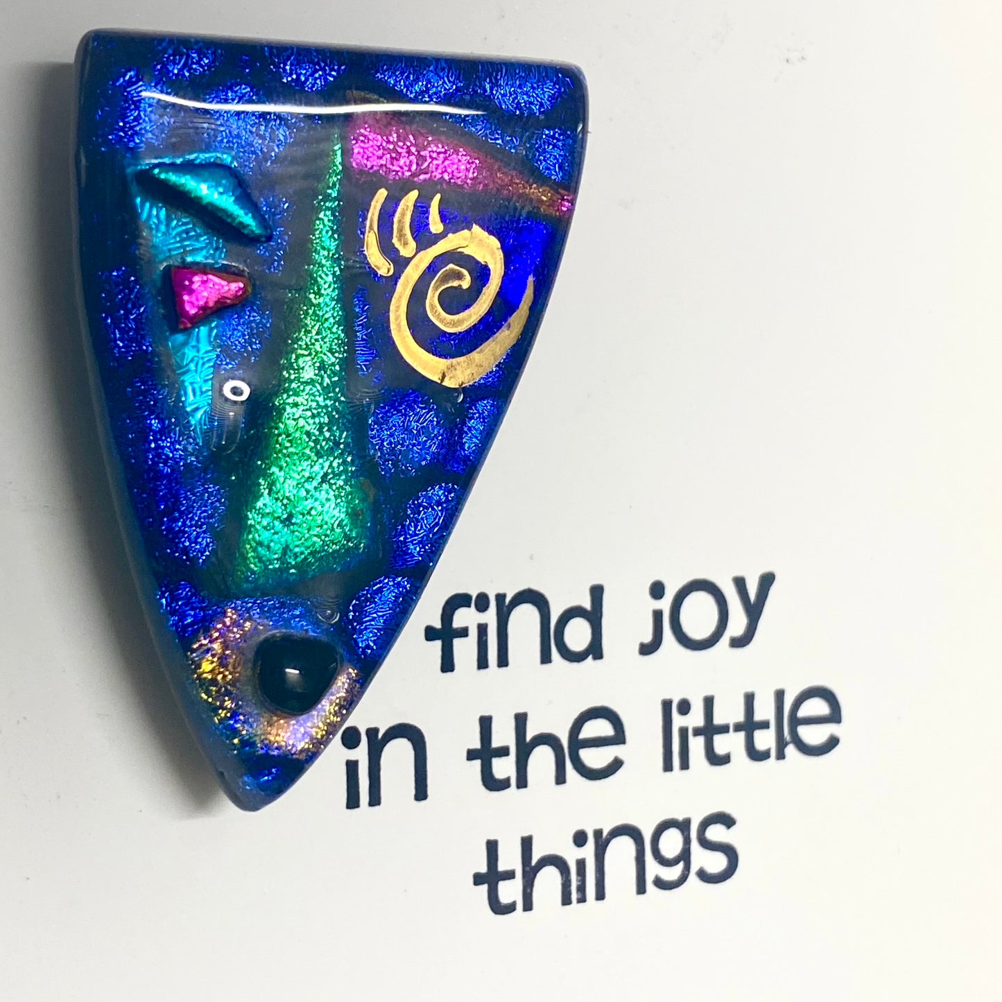 Blue and Green Face Art Magnet