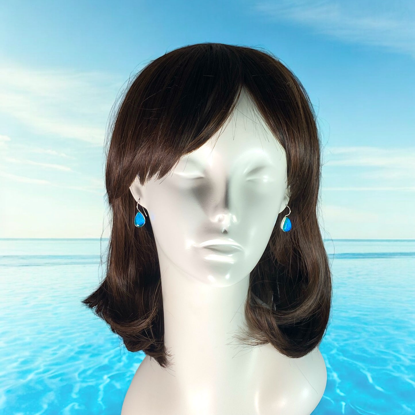 Teardrop Earrings in Caribbean