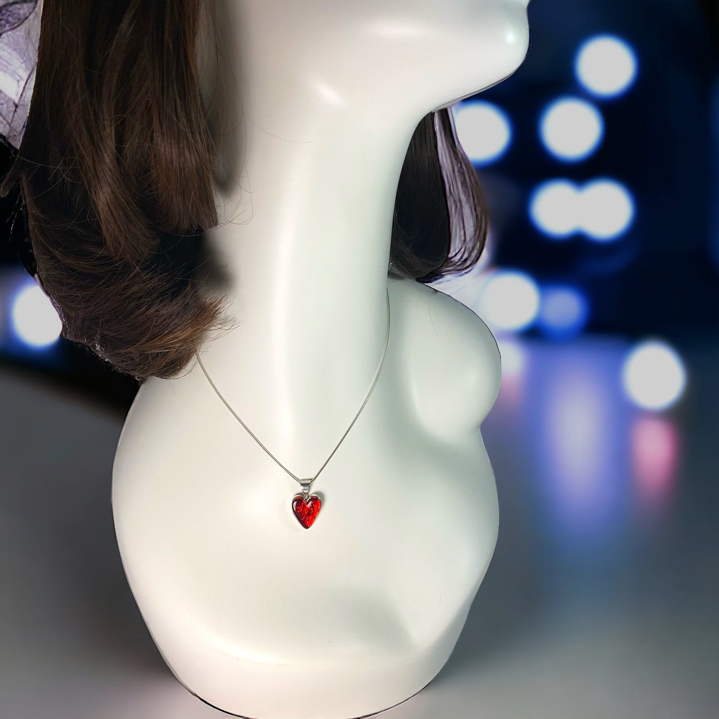 Heart Necklace in Cherry