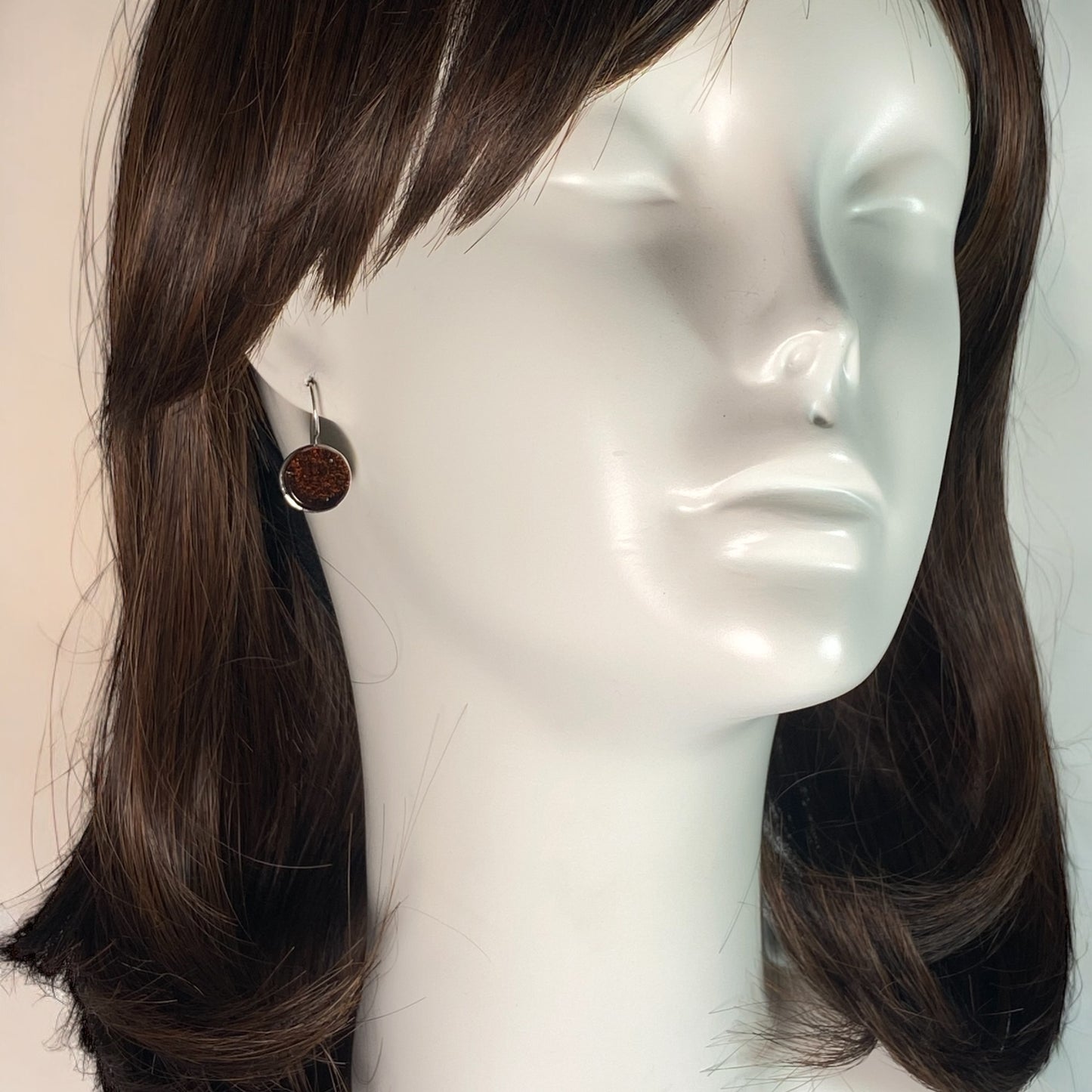 Circle Earrings in Chocolate