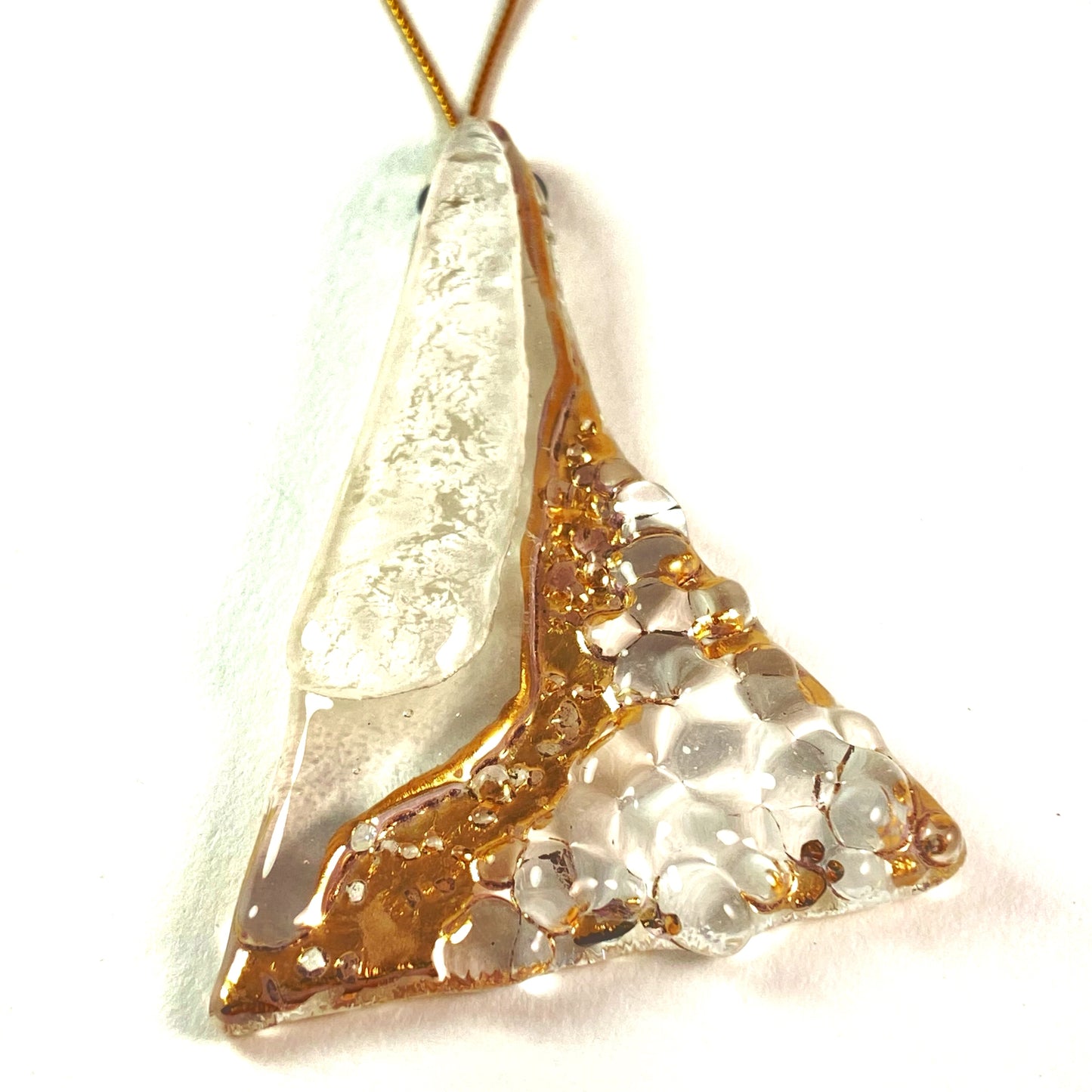 Abstract Clear Ornament Gold Luster #24